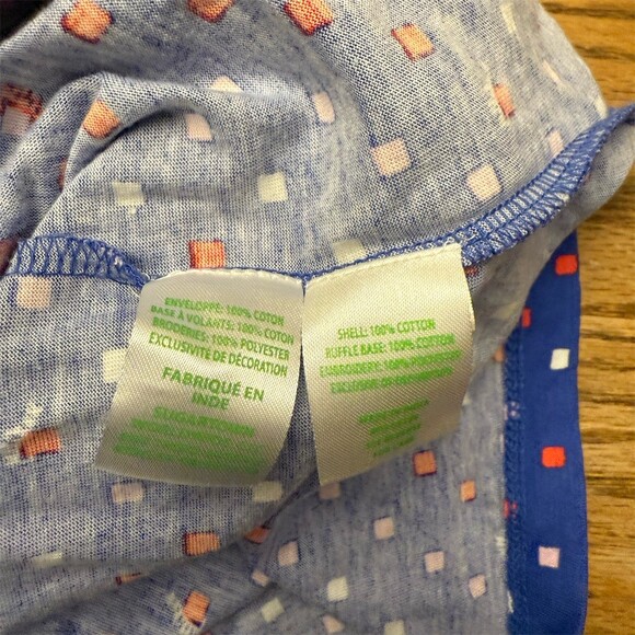 Lilly Pulitzer Dress Womens XL Blue Geometric Off Shoulder Smocked Short - Picture 10 of 12